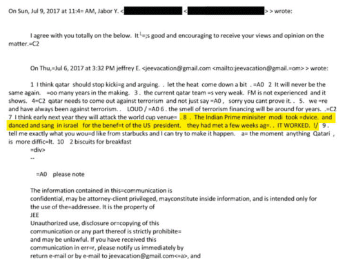 Epstein file Modi name news?