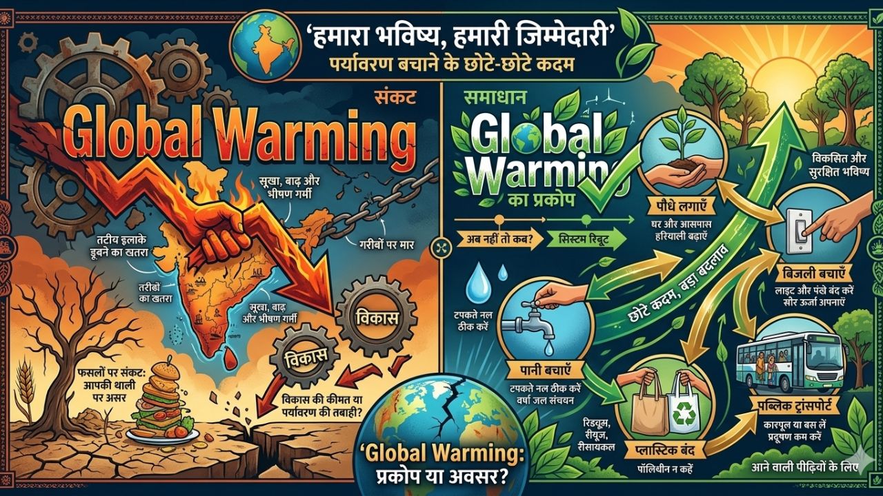 Global Warming की मार: मार्च में ही 15 साल का रिकॉर्ड टूटा, 40 डिग्री के पार पहुँचा पारा; क्या हम सिर्फ खबरें पढ़कर निकल जाएँगे?