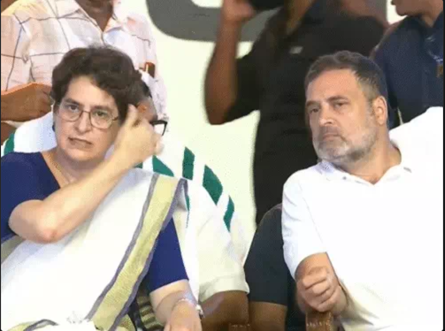 VD Satheesan Kerala CM Swearing In ceremony with Rahul Gandhi and Priyanka Gandhi