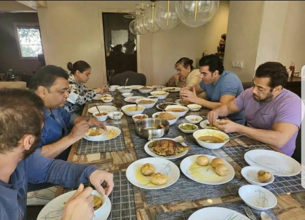 salman eating food